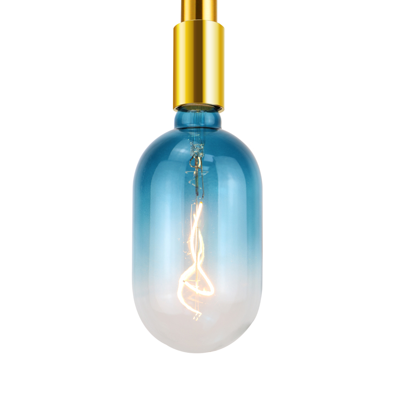 Ampoule à double hélice à quatre Watts bleu